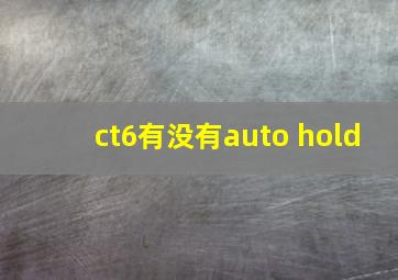 ct6有没有auto hold